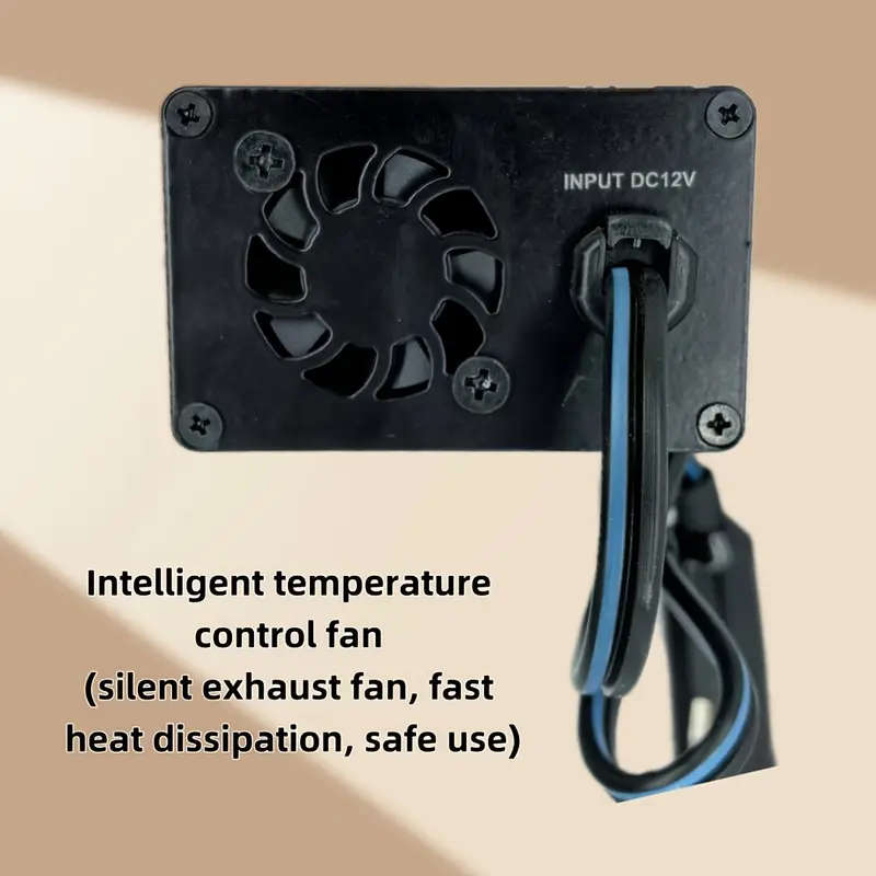 DC12V to AC220V Car Power Inverter with 3.1A Dual USB & Type-C Fast Charging