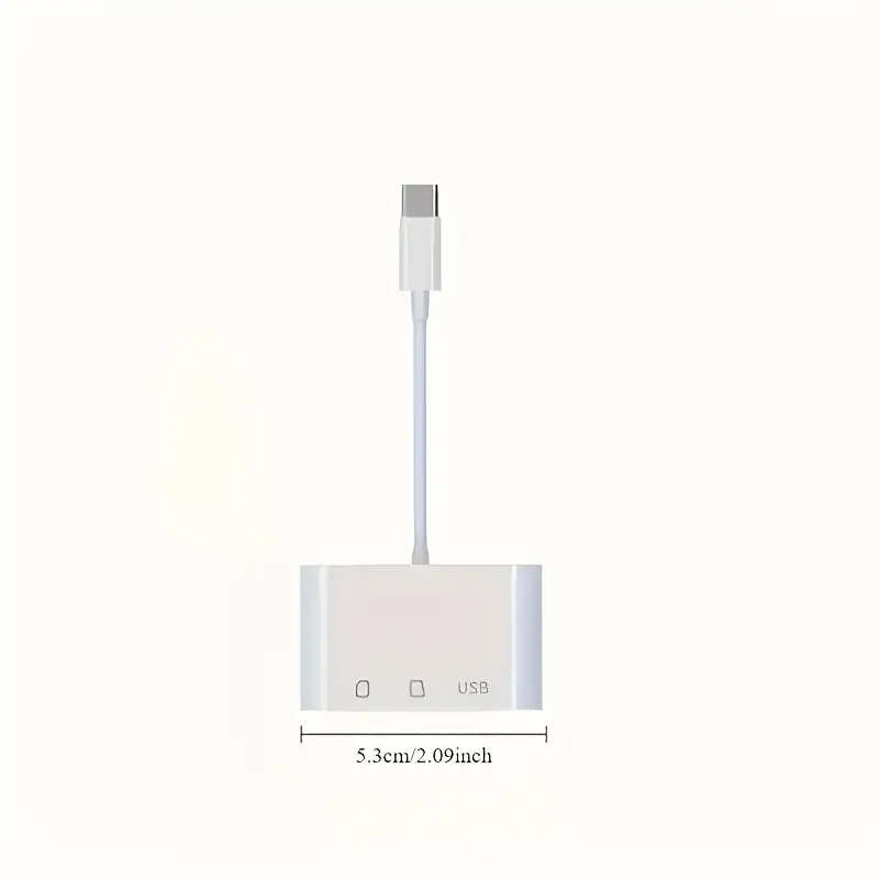 High-Speed 3-in-1 USB-C SD Card Reader