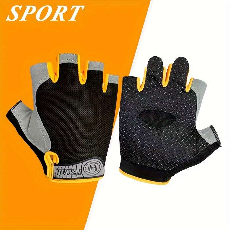1 Pair Grey Size Large Outdoor Sports Gloves