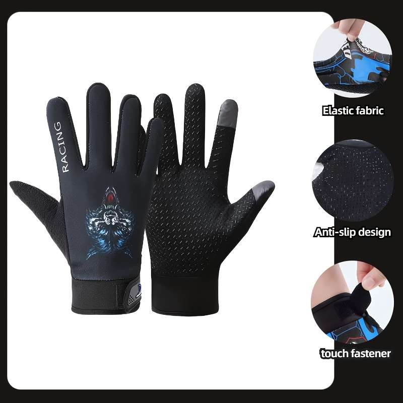 1 Pair Red Outdoor Sports Gloves