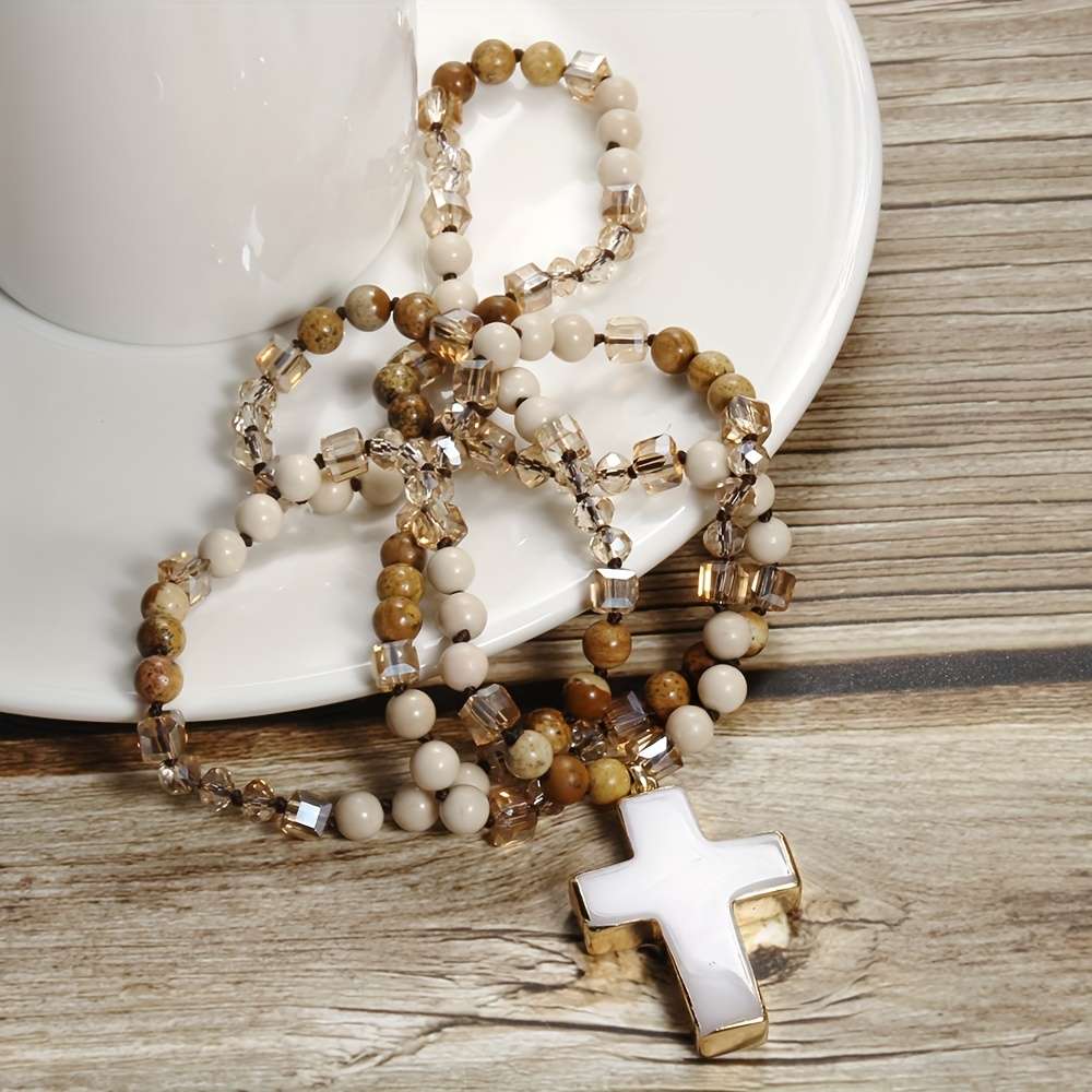 1 Piece Beige Jesus Theme Pendant