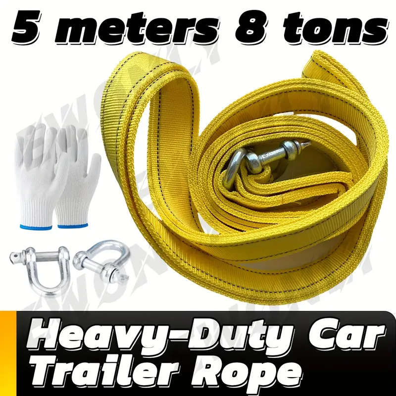 1 Heavy-Duty 8-Ton Trailer Tow Strap