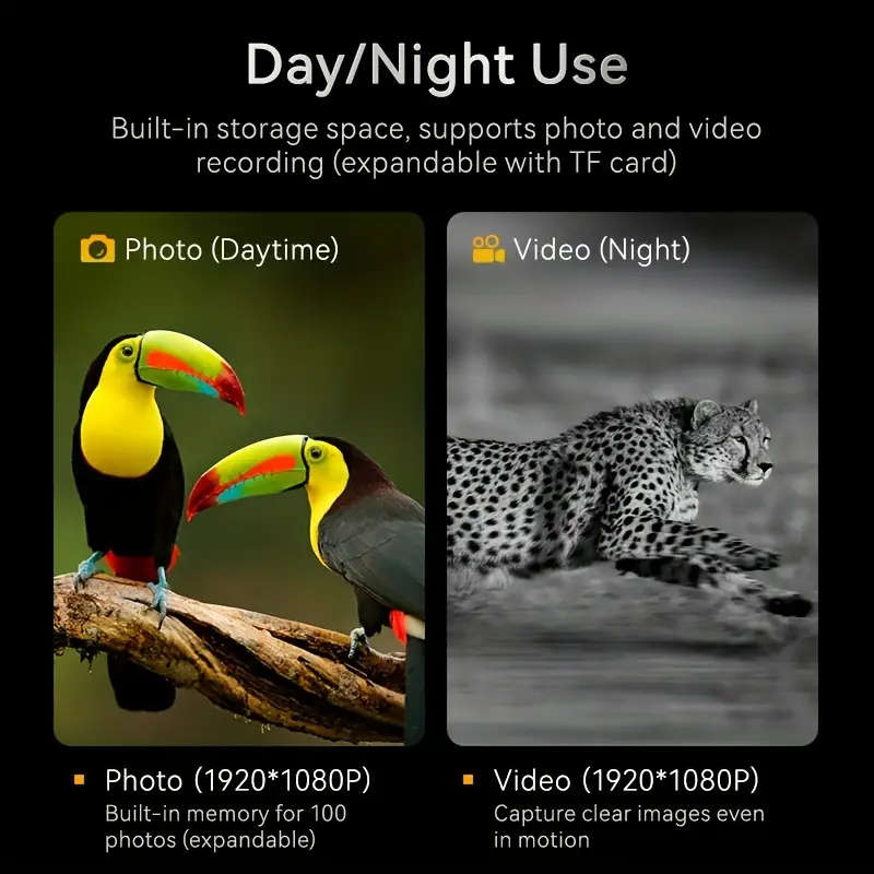 INSKAM Infrared Night Vision Scope 10X Magnification, 800m range, HD 1080P Digital Monocular