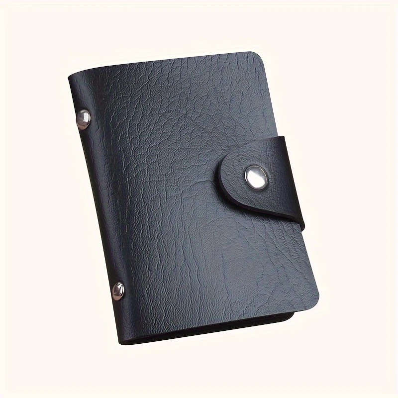 Leather Card Holder 12 Slots Bank Card Wallet Document Organizer Party Supplies No Power Require