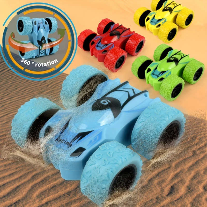 1pc Dual-Sided Inertia Stunt Off-Road Mini Model Durable Educational Toy Car for Youngsters Perfect