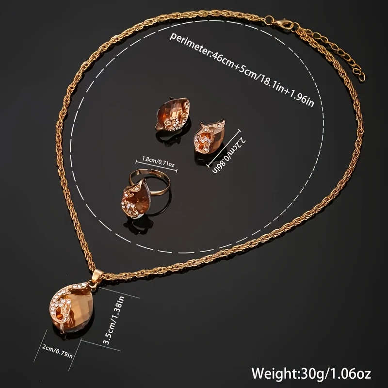 5pcs Set Quartz Watch And Jewelry Set