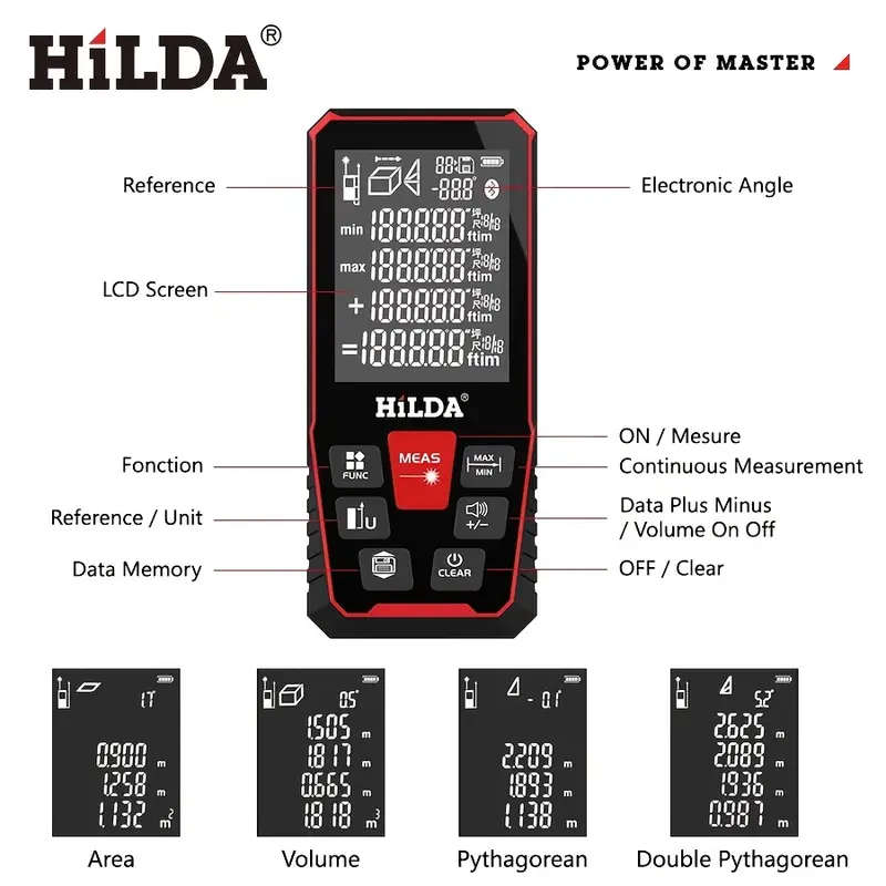 HILDA 120m Portable Digital Laser Rangefinder