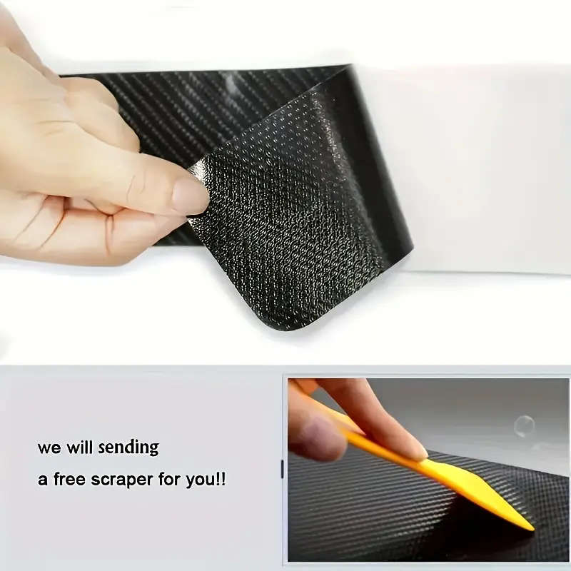 5 Pcs Carbon Fiber Car Door Sill Protector Stickers Prevent Dirt and Scratches Suitable