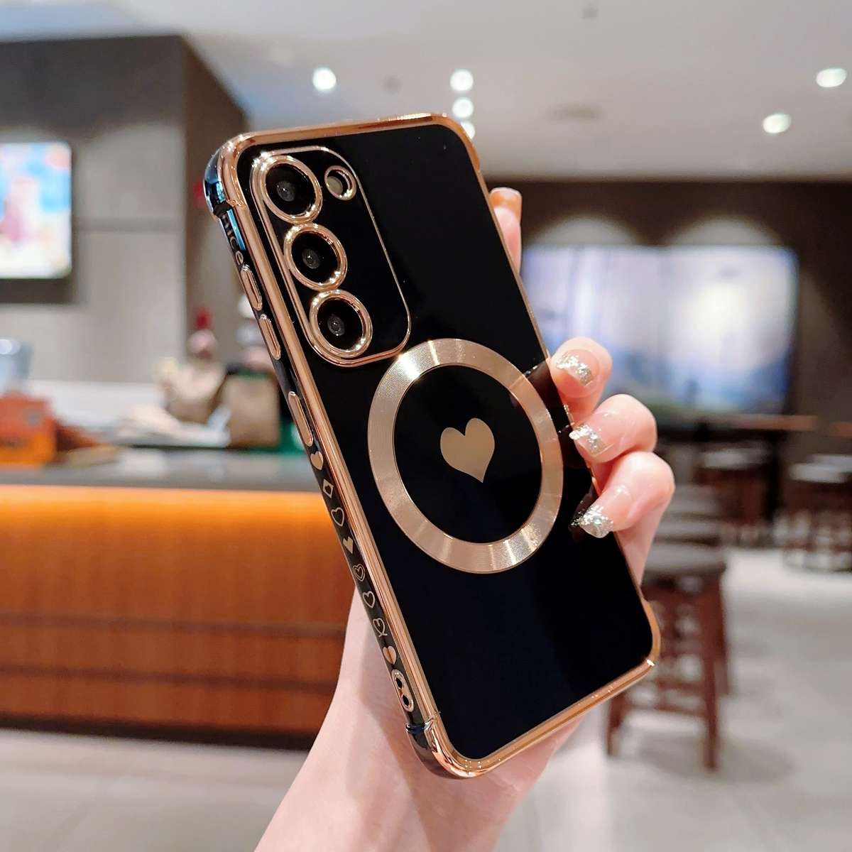 1pc Black For Samsung Galaxy S22 5G Phone Cases