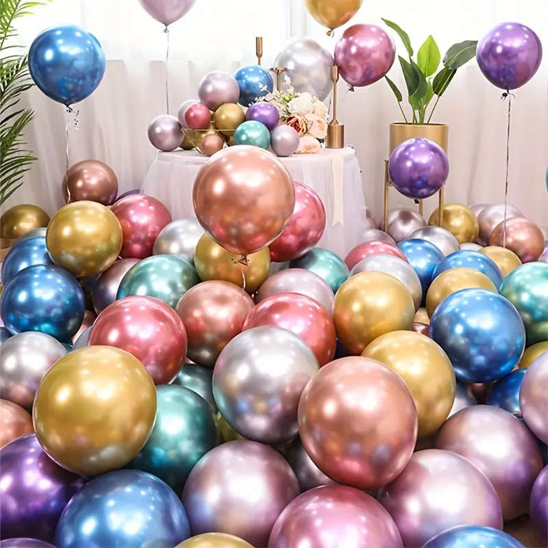 48 Pcs Shiny Metallic Balloons