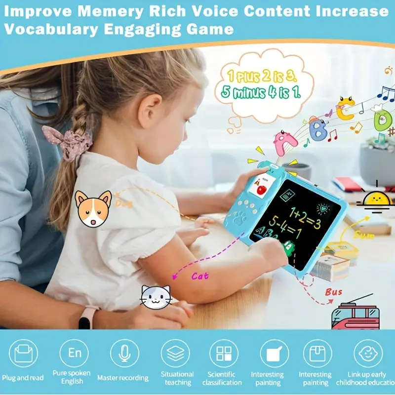 2-in-1 Interactive Flashcard Drawing Board