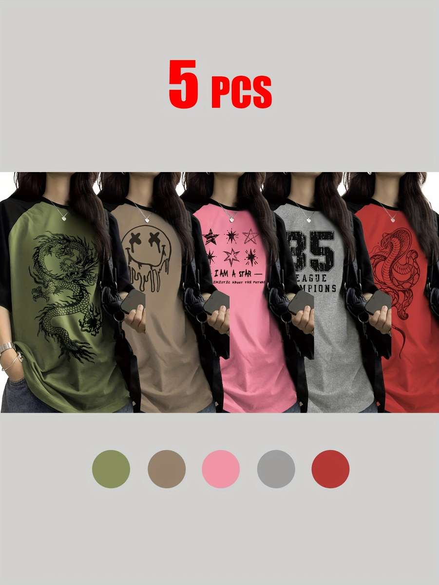 Womens T Shirt Color Mixed Color Sizes