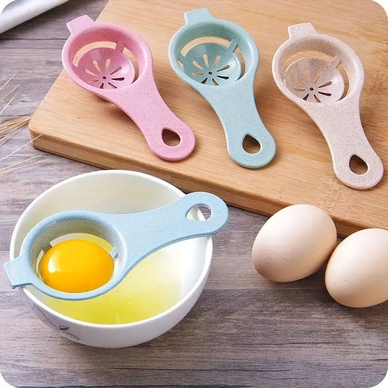 1pc Sustainable Wheat Straw Egg Separator Easy Yolk White Filter for Baking Kitchen Gadget