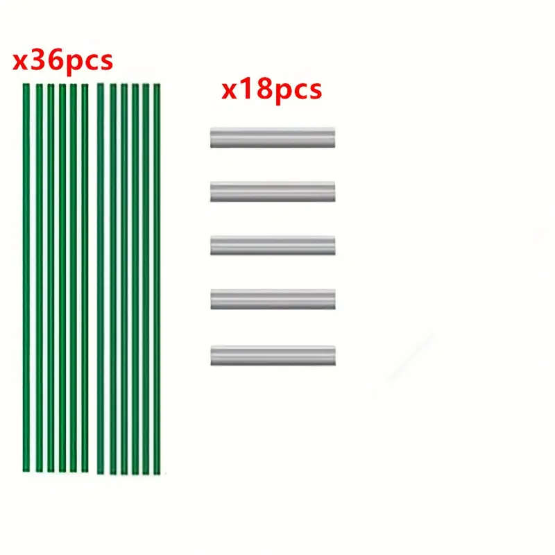 36 Solid Fiberglass Rods And 18 Iron Pipe Support Frames