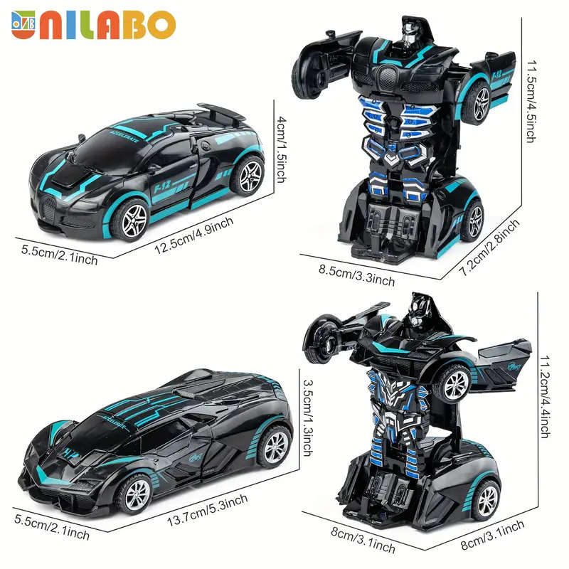 2-in-1 Fun Transforming Robot Police Car Toy