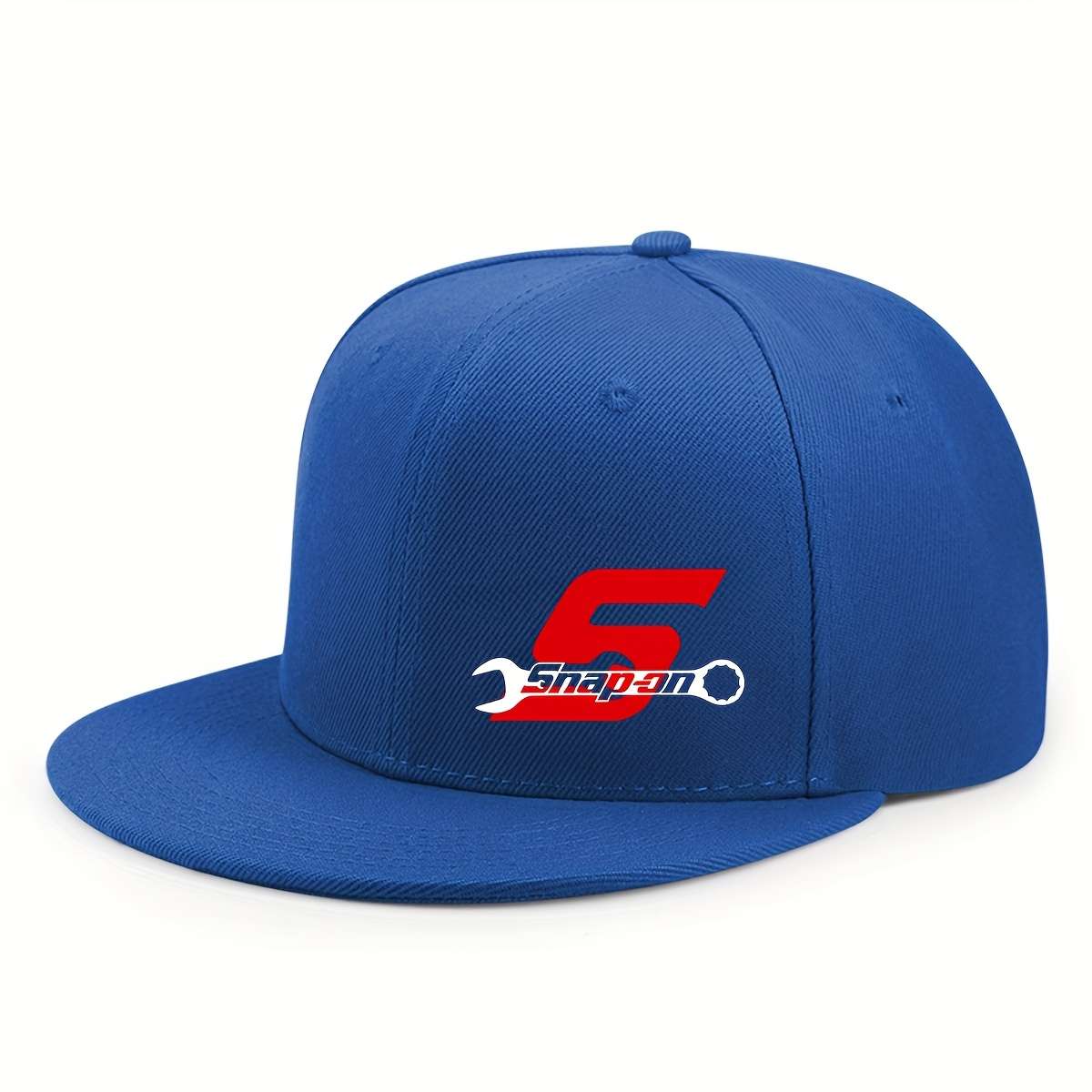 SHAPON Adjustable Snap-On Logo Baseball Cap Breathable Polyester Black with Red White Desi