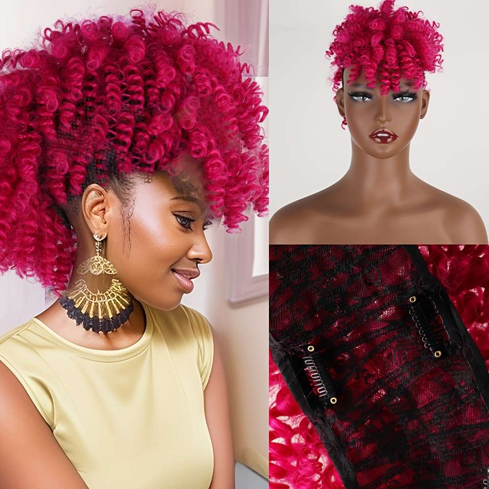 1Pc Camel 40.64cm Fashion Design Wig