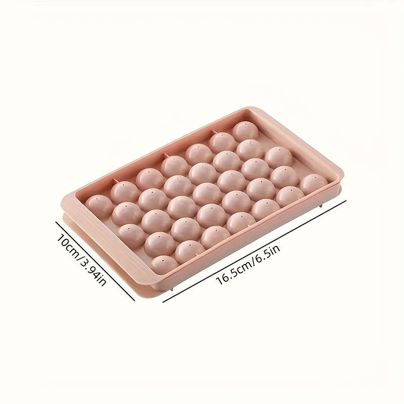 33 Cavity Round Silicone Ice Cube Tray Food Grade