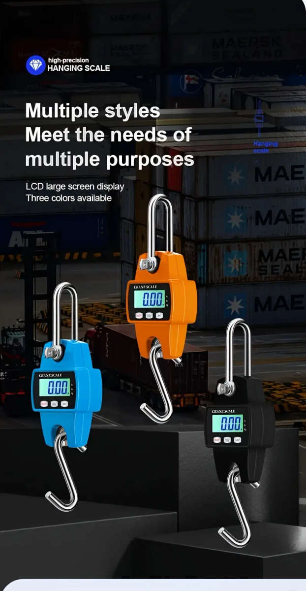 300kg Portable Mini Crane Scale - Blue