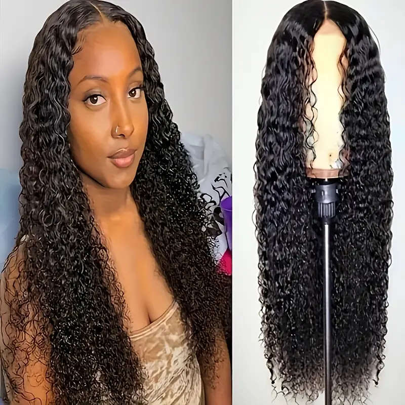 Fashionable Women's Black Mid-Length Curly Wig