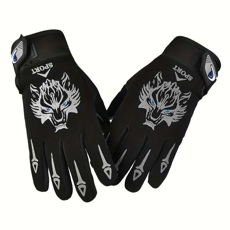 1 Pair Black Leaking Five Fingers Solid Color Outdoor Sports Gloves