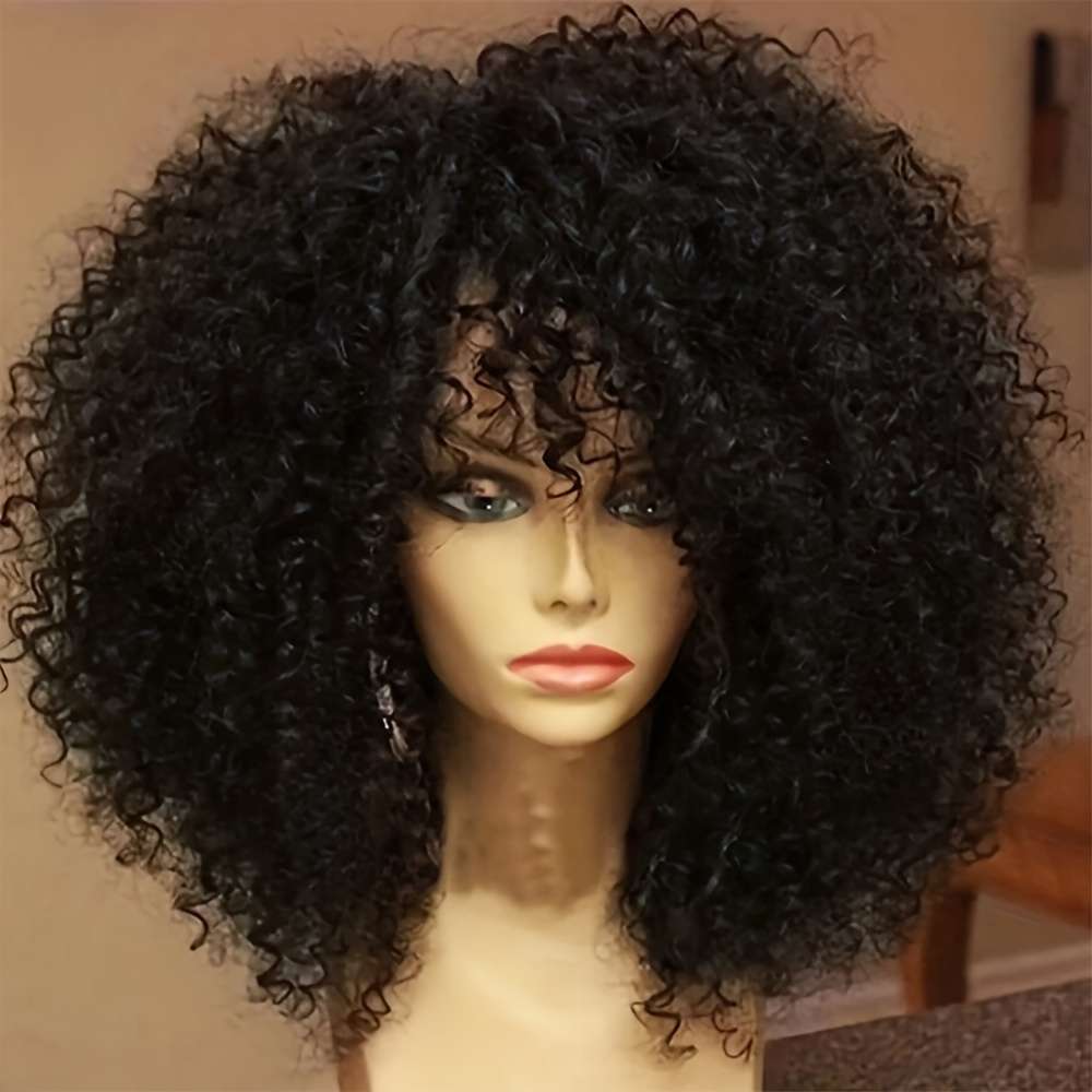 1Pc Black 40.64cm Fashion Design Wig