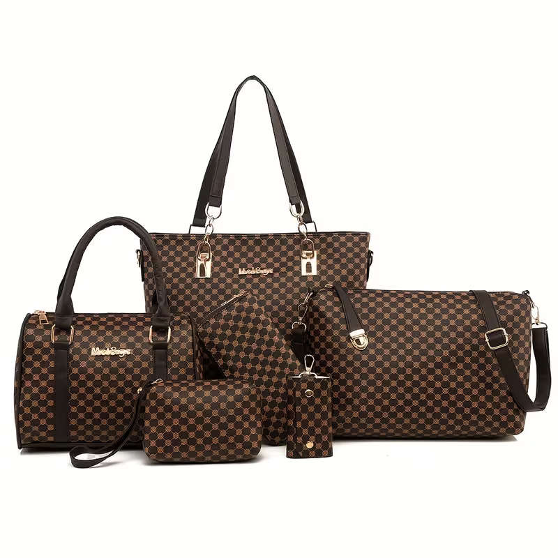 6Pcs Large Capacity Handbag Bag Set