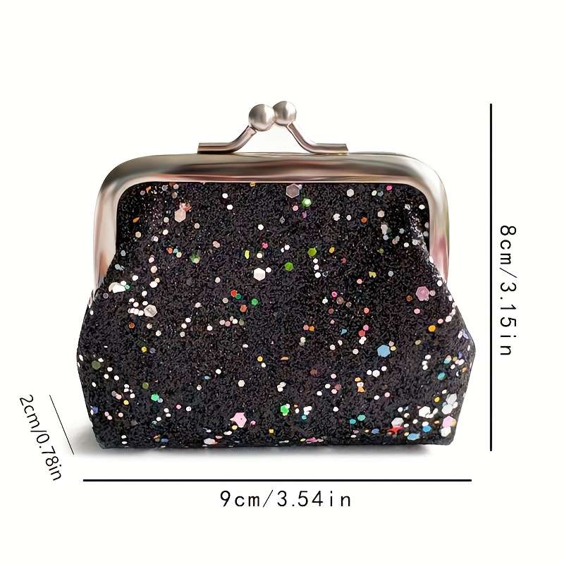 Festive Glitter Mini Pouches 4 Colorful Sparkly Coin Purses With Zipper Closure Perfect For