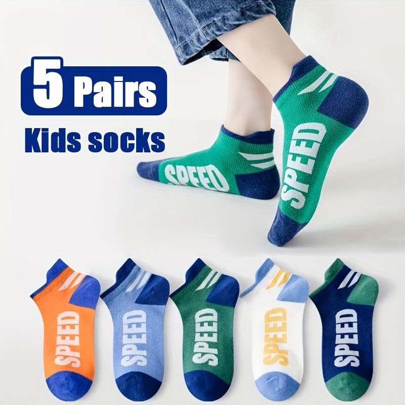 5 Pairs 9 To 12Y High Elastic Socks