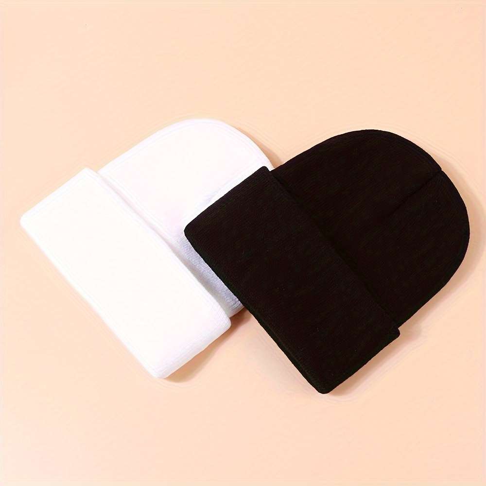 joyful Embroidered Beanie Stretchy Adjustable Knit Skull Cap