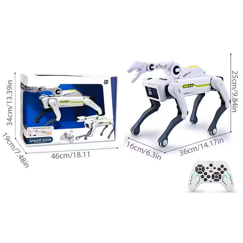 AI Smart Interactive Intelligent Dog Robot with Remote Controlled Arm