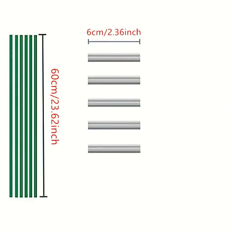 36 Solid Fiberglass Rods And 18 Iron Pipe Support Frames