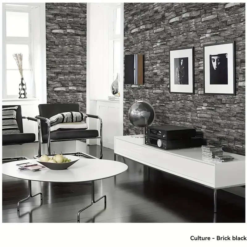 50pcs Brick Texture Self-Adhesive 3D Wall Stickers