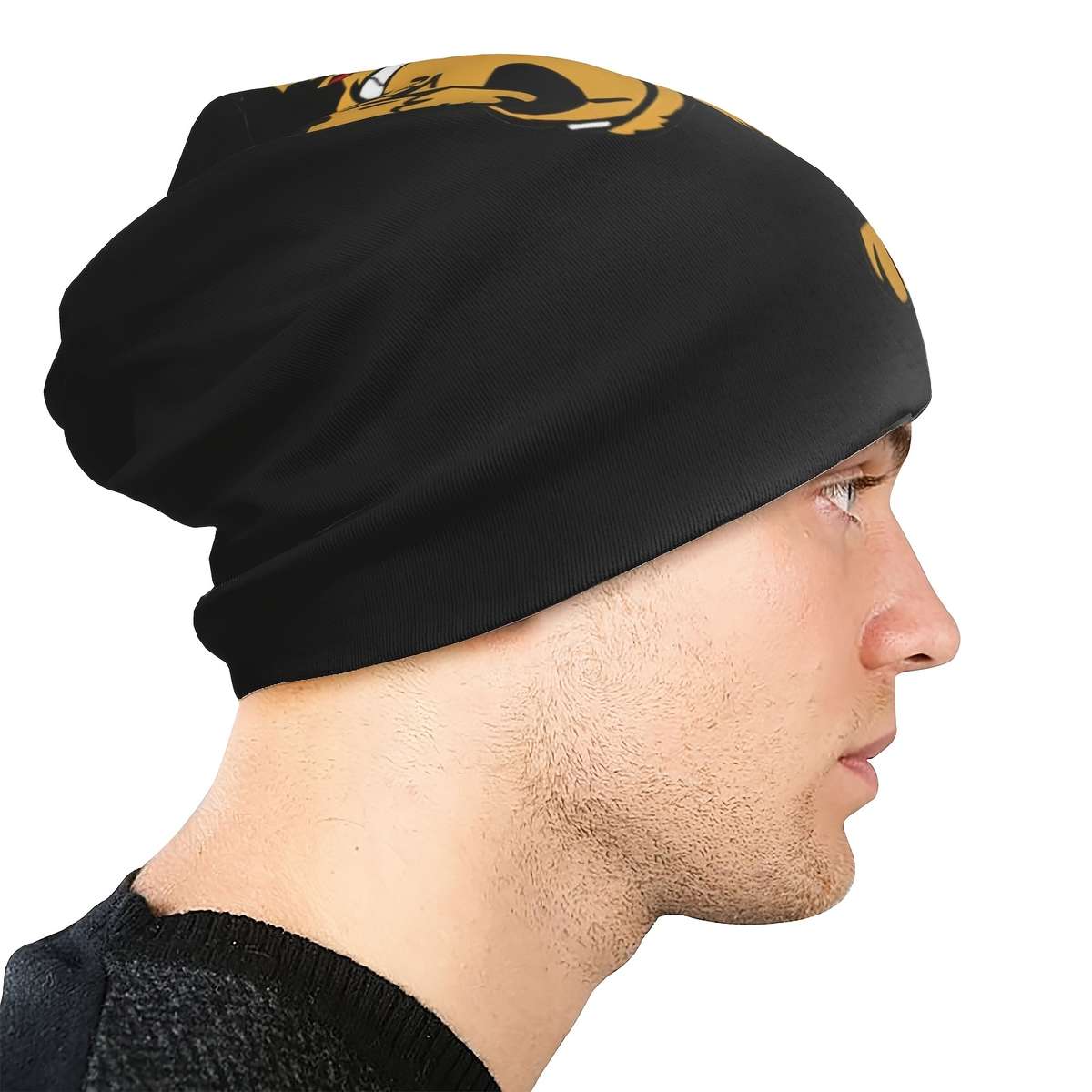Cartoon Dog Laughing Graphic Skullies Beanies