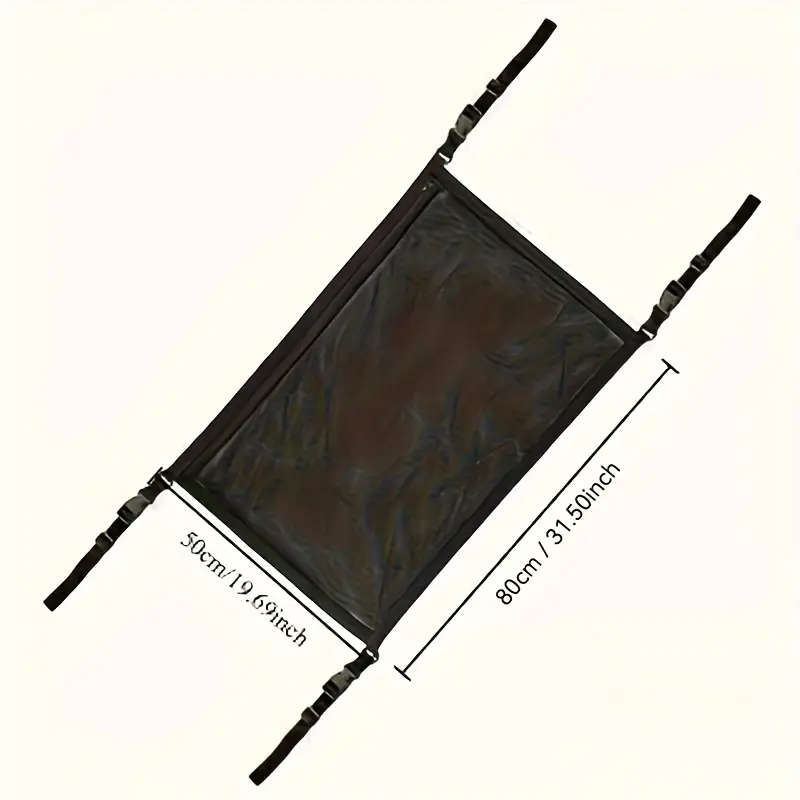 1 Large-Capacity Roof Storage Net With Expandable Mesh Storage Bag