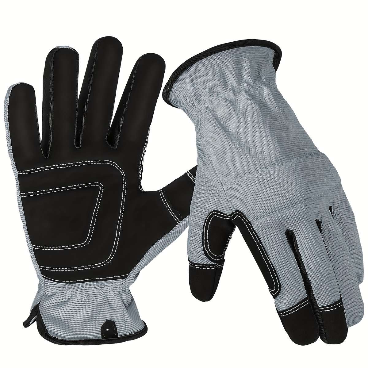 1 Pair Grey Size L Outdoor Sports Gloves