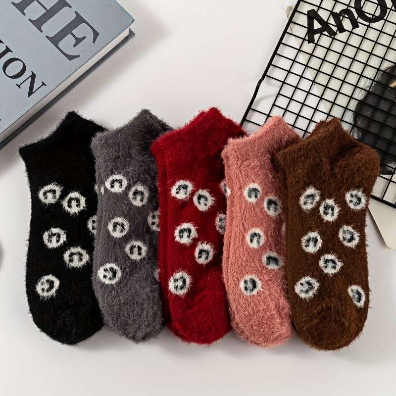 Sock 5 Pairs Pink  One Size