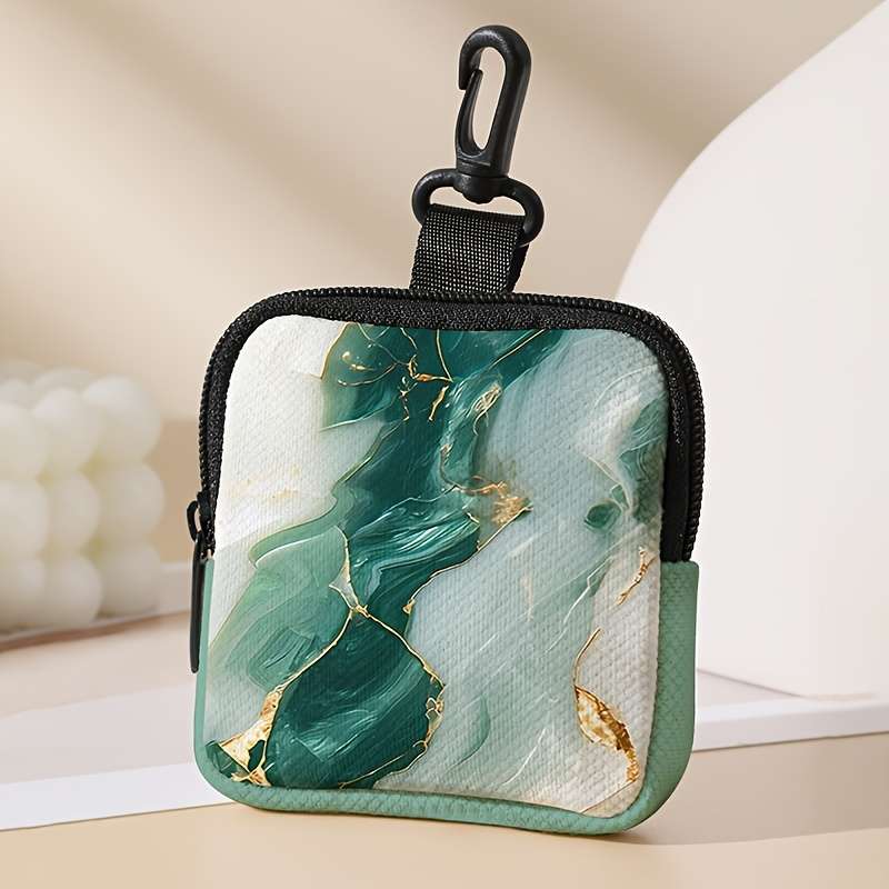 Large Capacity Coin Wallet With Lapis Golden Pattern Beautiful And Simple Digital Printed