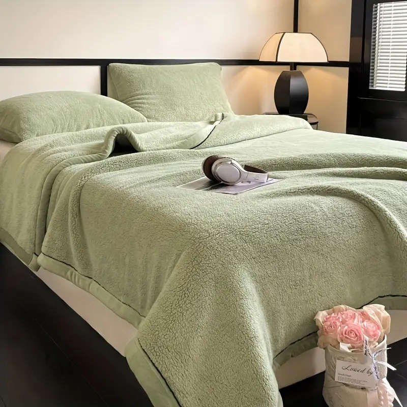 1 Piece Of Luxury Knitted Polyester Bed Blanket 120cm×200cm