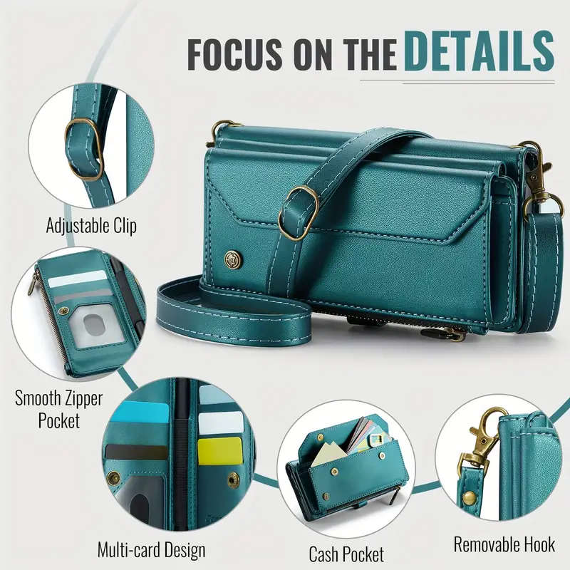 1pc Crossbody Bag For Samsung with Case Wallet