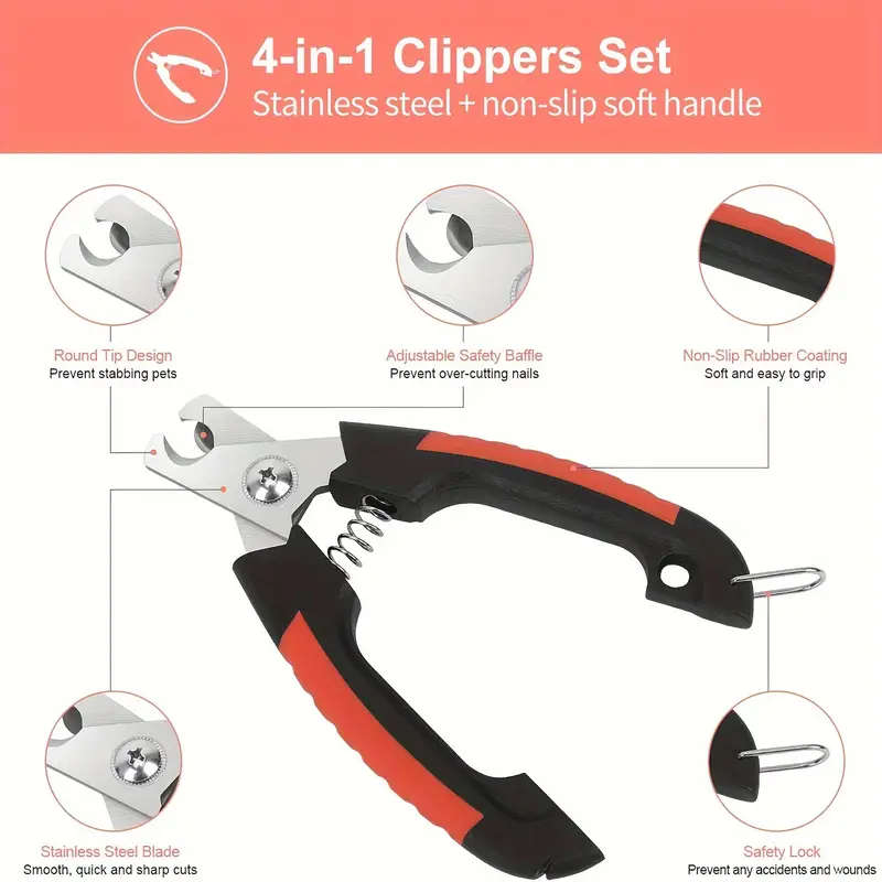 Professional Dog Nail Clippers And Trimmer Set