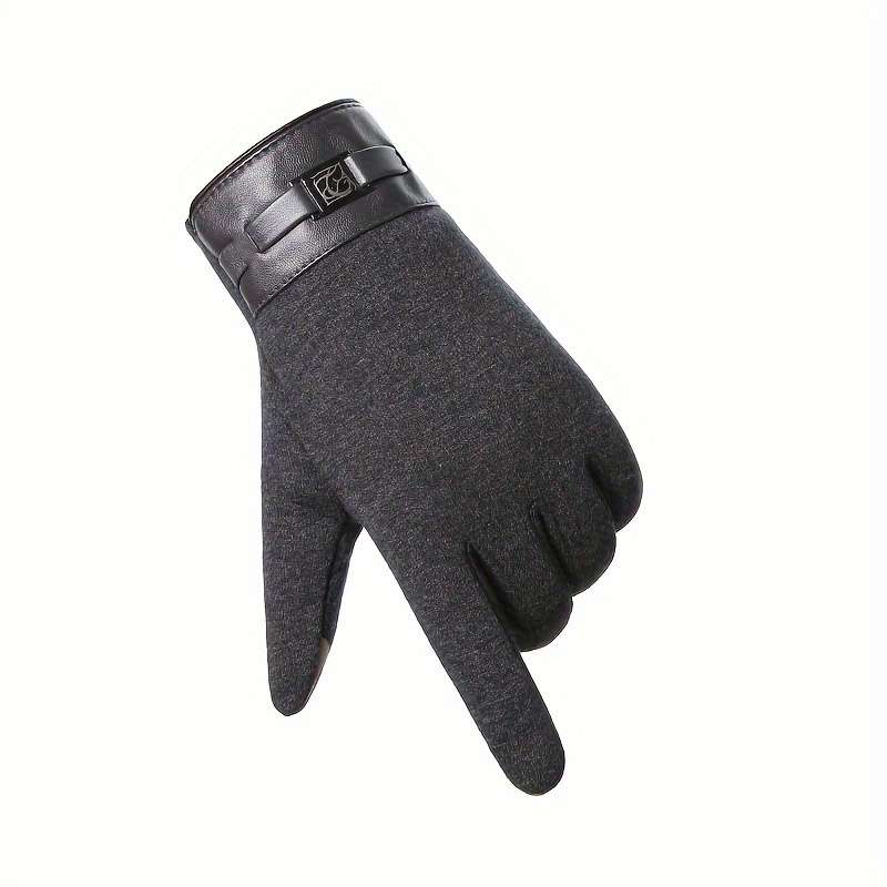 1 Pair Grey Warm Gloves