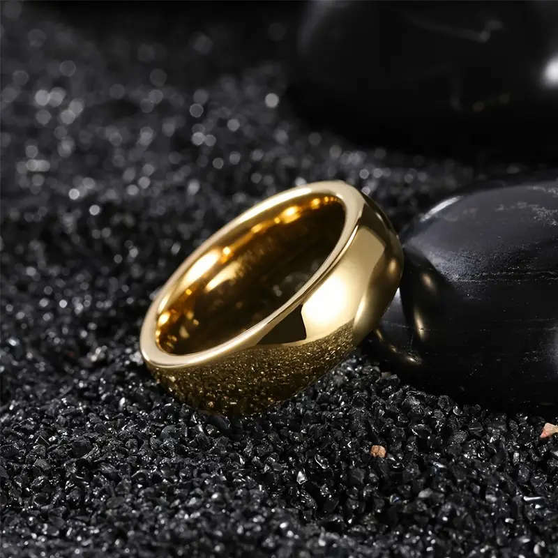 24K Gold Plated Stainless Steel Single Ring