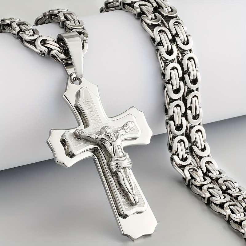 1 Piece Silvery Jesus Theme Pendant