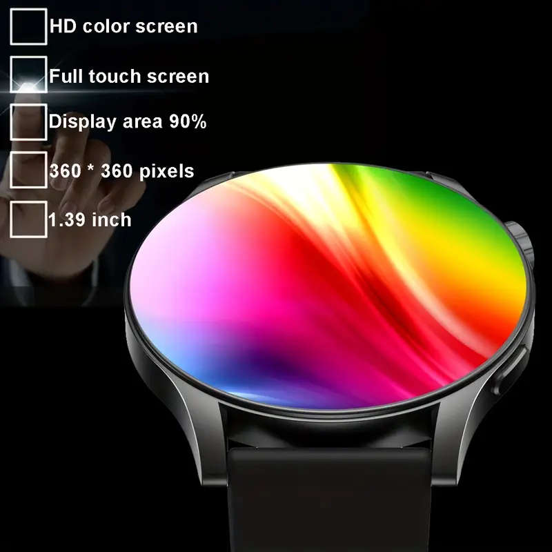 Smartwatch for Men IP68 Waterproof Touch Screen Wireless Connectivity 300mAh Rechargeable Battery