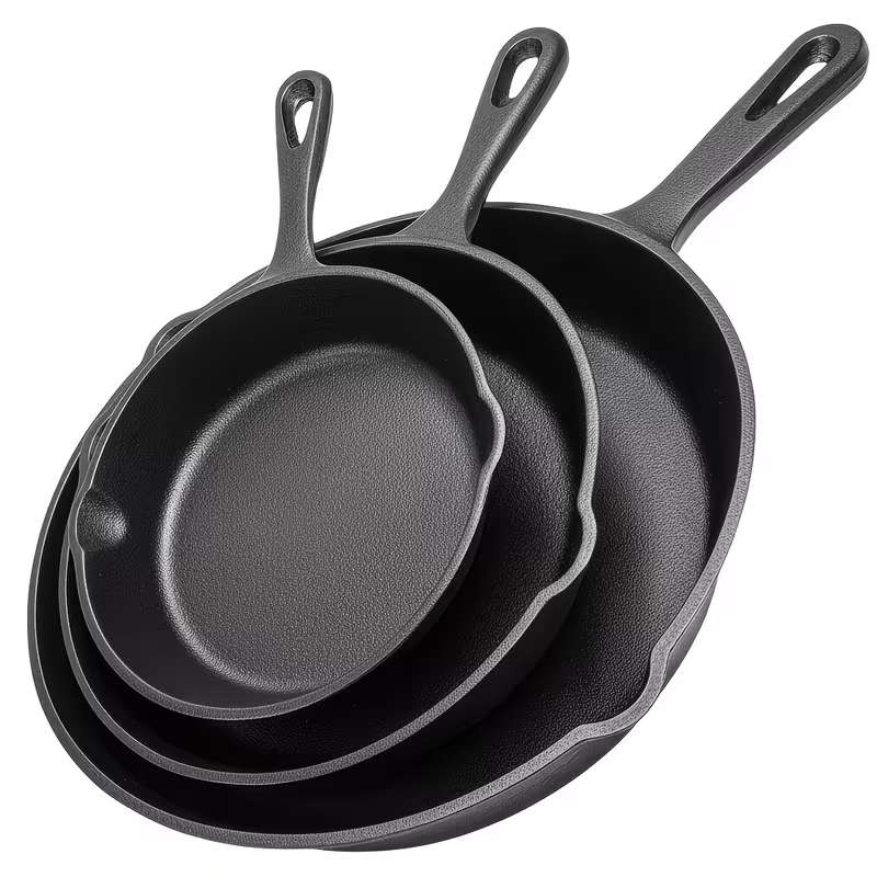3pcs Cast Iron Skillet Set