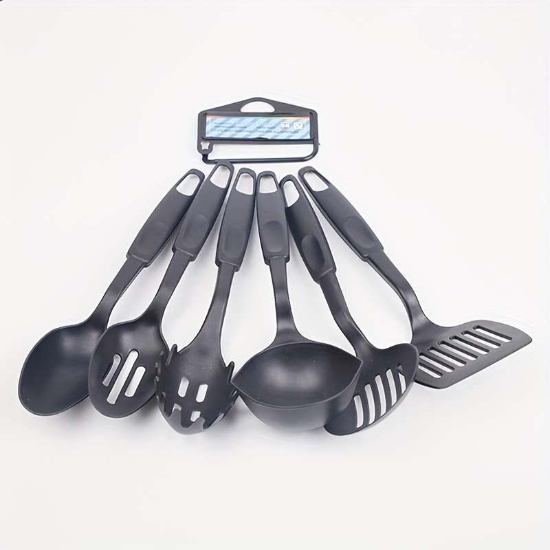 6pcs Salad Serving Sets Plastic Kitchen Utensils Set Including Ladle Spoon Slotted Spoon S