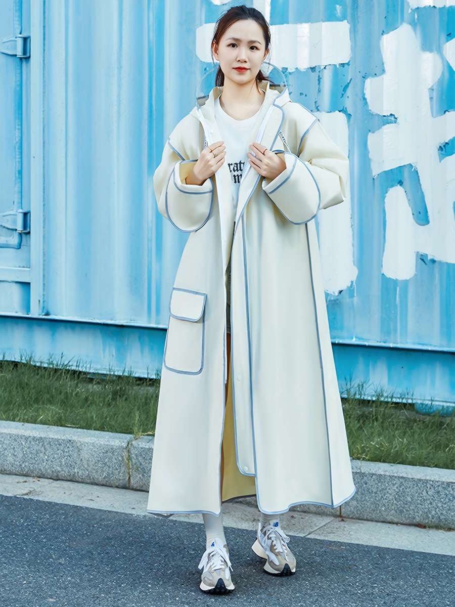 Raincoat Ivory White Size L