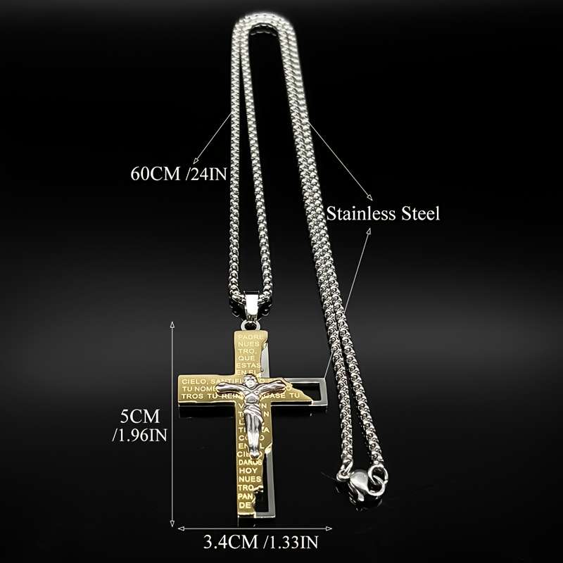 1 Piece Silvery Jesus Theme Pendant