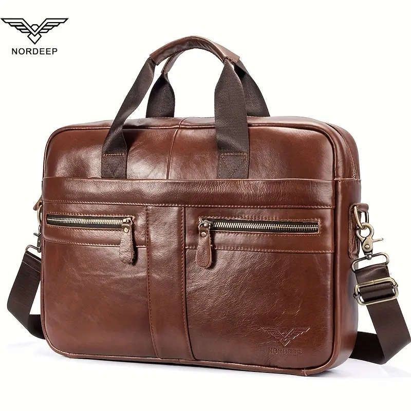 Genuine Leather Laptop Briefcase